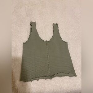 Green casual tank